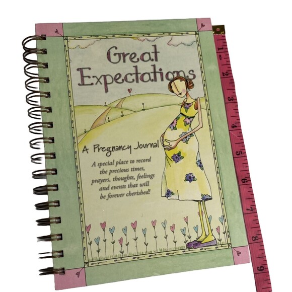 Great Expectations A Pregnancy Journal Spiral Bound Hardcover - Picture 1 of 7